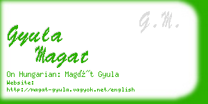 gyula magat business card